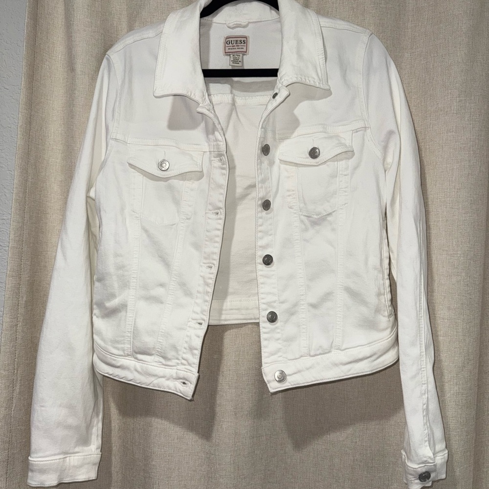 Guess Women's Bright White Denim Jacket - Picture 4 of 6